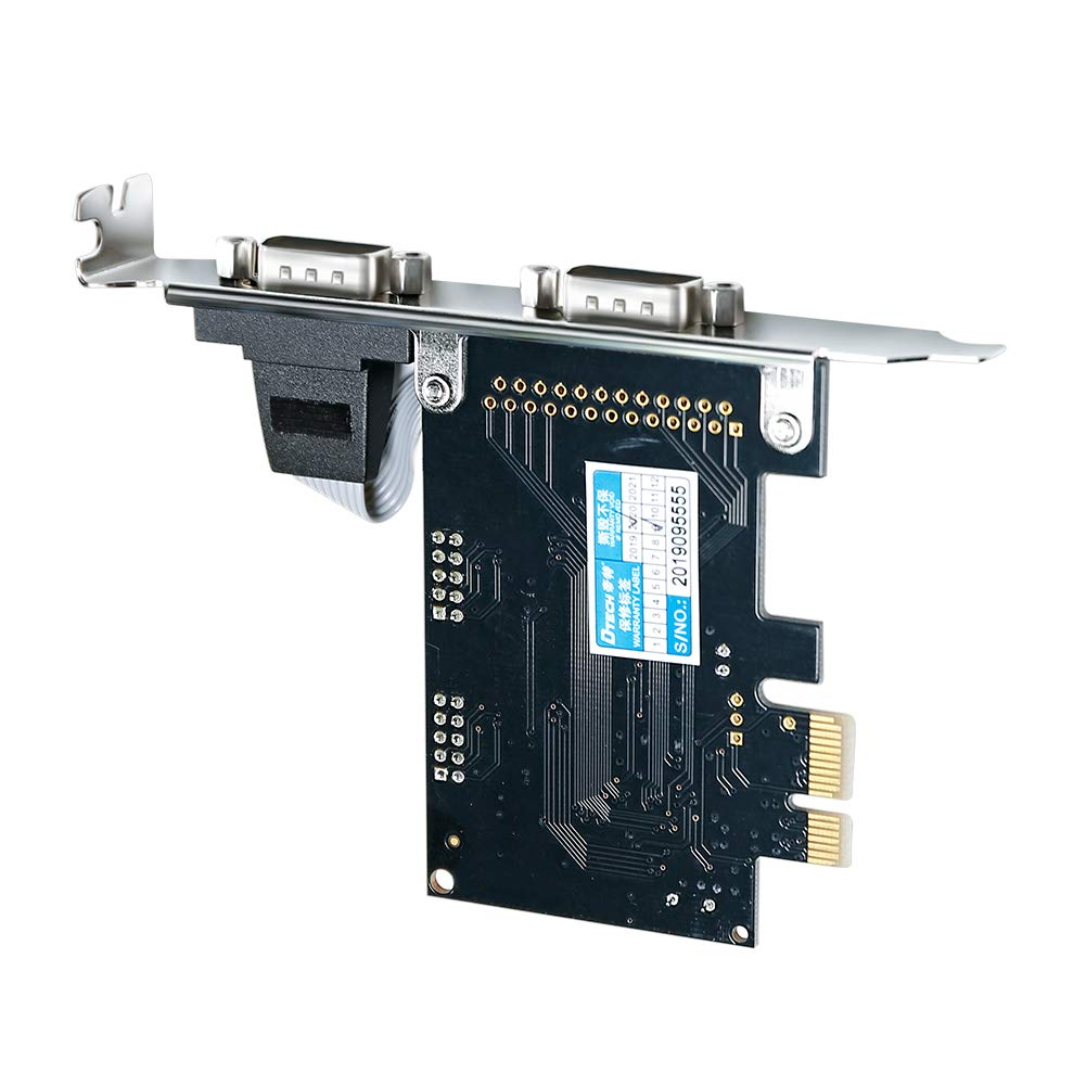 2-Port PCI Express Serial Card Dual Port PCIe to RS232 DB9