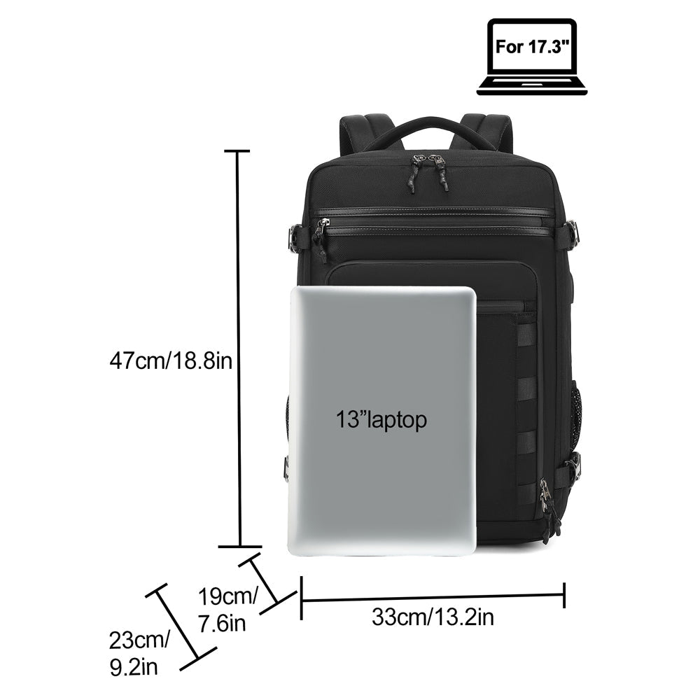 CoolBell 8265 Travel Backpack Rear Panel