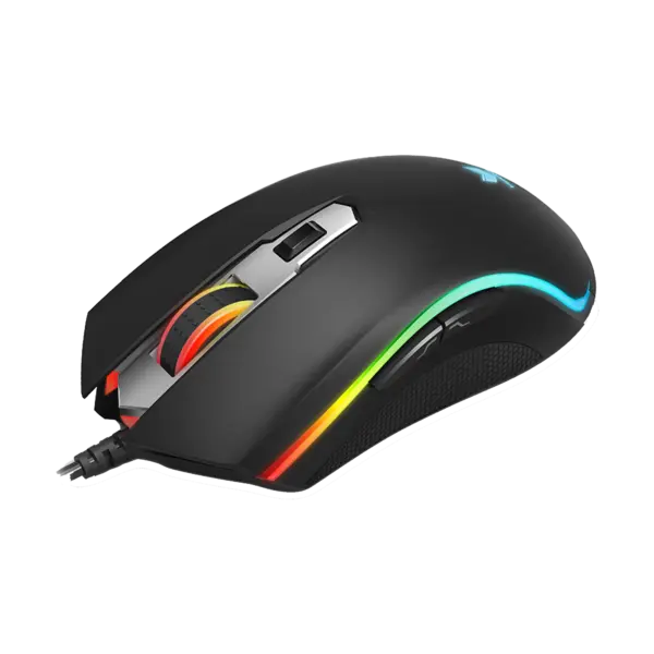 Rapoo V25S RGB Optical Wired Gaming Mouse - Black