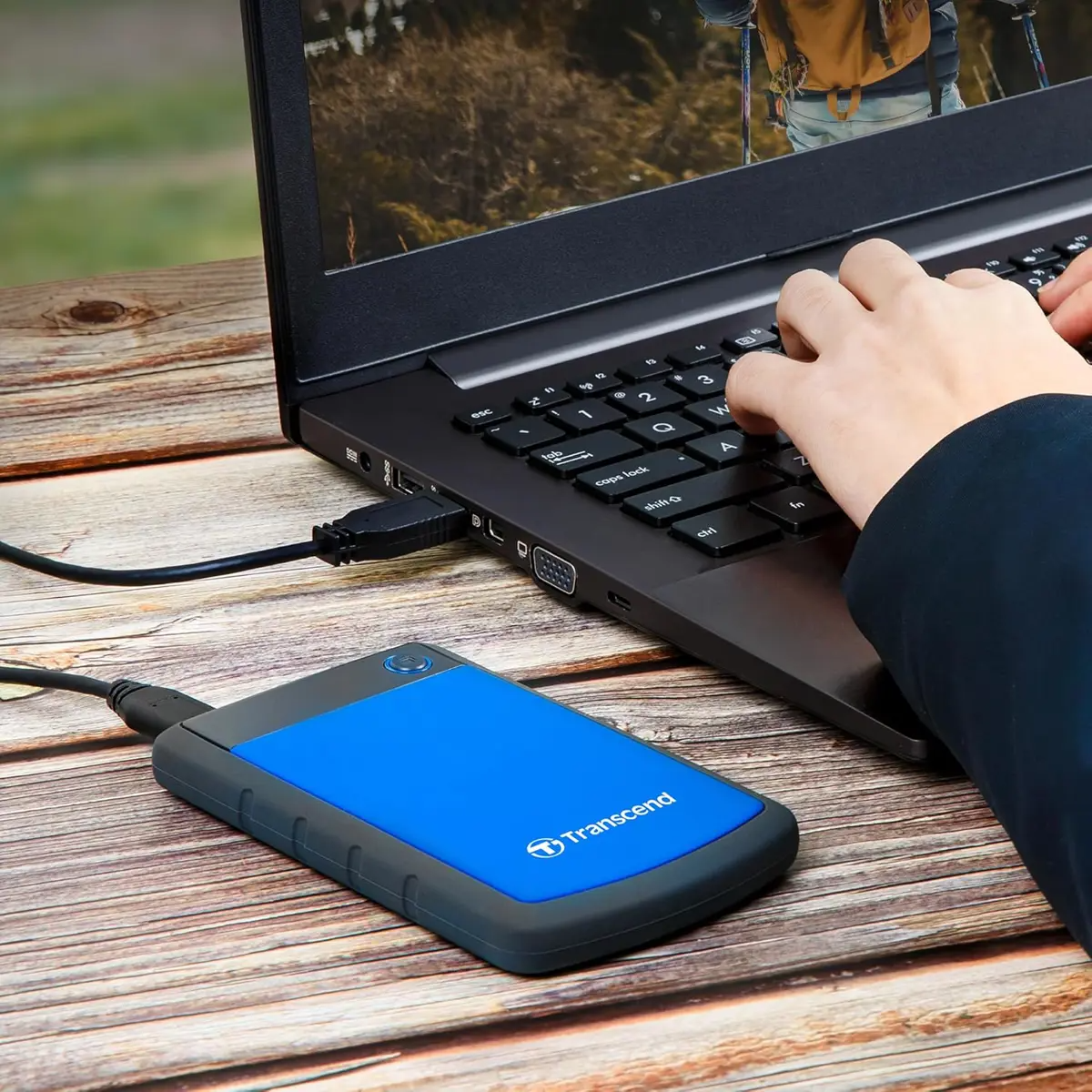 Transcend StoreJet 25H3B 4TB USB 3.1 Gen 1 Rugged Portable Hard Drive - Blue