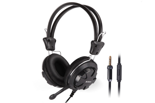 A4Tech HS-28i Headphone 4-Pin Black without Cable Adapter