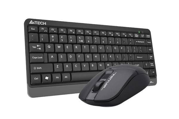 A4Tech FG1112 Fstyler Wireless Multimedia Compact Keyboard & Mouse Combo - Black