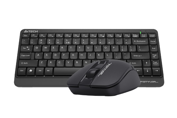 A4Tech FG1112 Fstyler Wireless Multimedia Compact Keyboard & Mouse Combo - Black