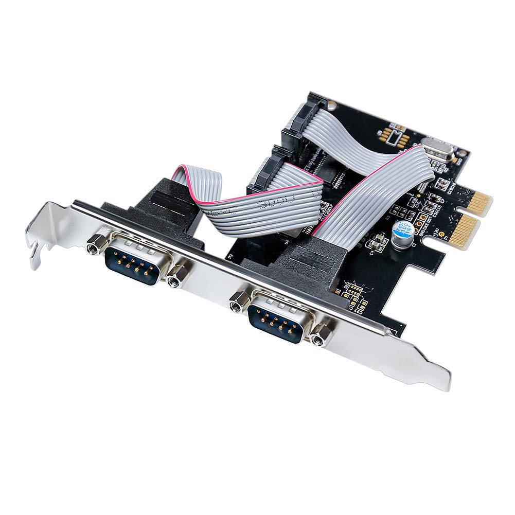 2-Port PCI Express Serial Card Dual Port PCIe to RS232 DB9