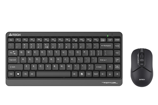 A4Tech FG1112 Fstyler Wireless Multimedia Compact Keyboard & Mouse Combo - Black