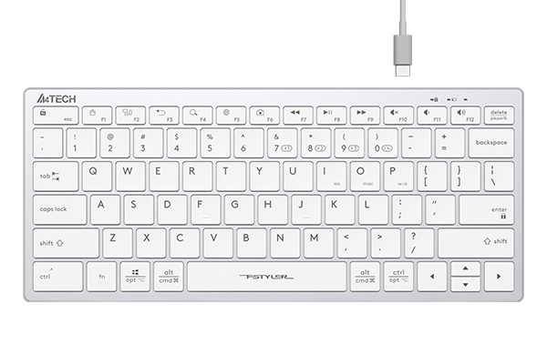 A4tech FBX51C Fstyler Dual Mode Bluetooth / 2.4G Wireless Compact Rechargeable Keyboard