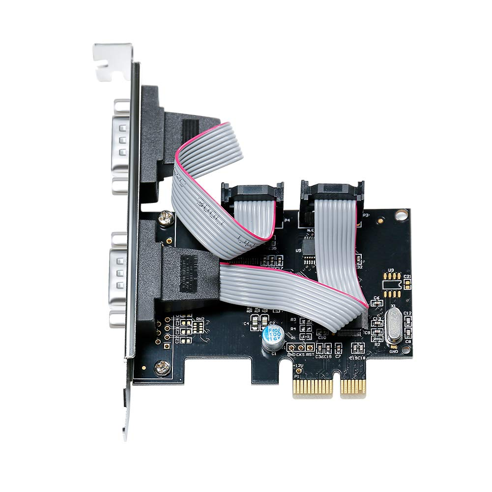 2-Port PCI Express Serial Card Dual Port PCIe to RS232 DB9