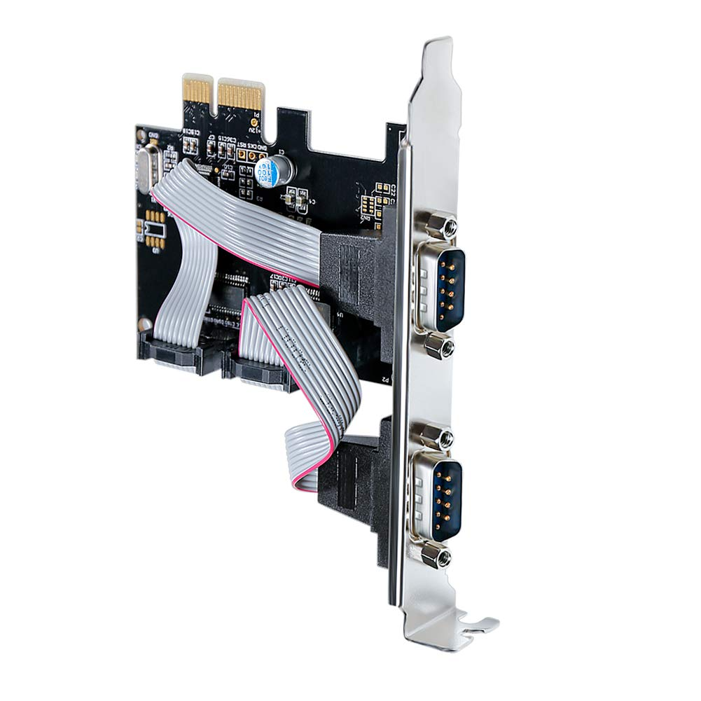 2-Port PCI Express Serial Card Dual Port PCIe to RS232 DB9