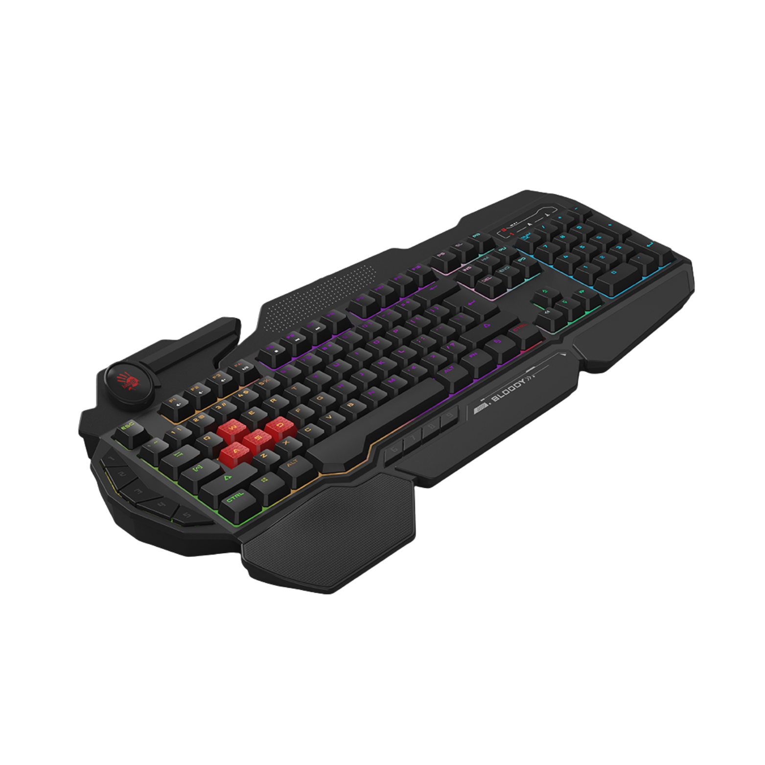 Bloody B310N Neon Illuminated Gaming Keyboard with ergonomic design, neon backlighting, anti-ghosting keys, and high-precision switches for gaming