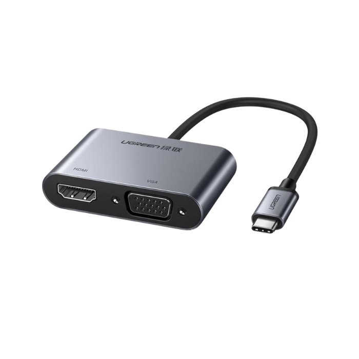 50505 "USB-C To HDMI+VGA+USB 3.0 Converter Gray with PD"