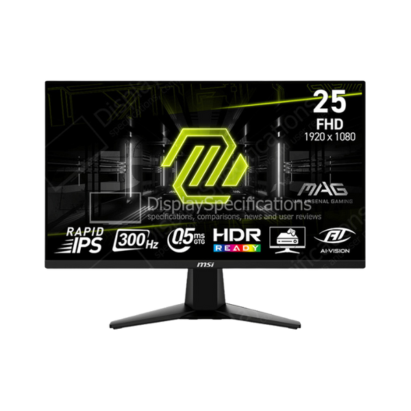 MSI MAG 255PXF (IPS Panel, Res: 1920x1080, 300Hz, 0.5ms GTG, AMD free Sync)