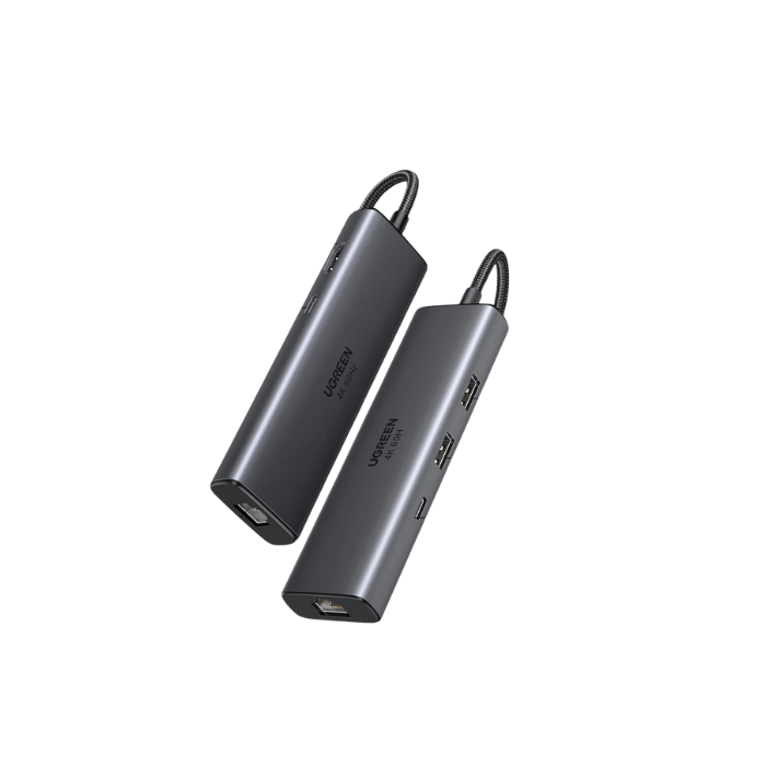 45000 USB-C To HDMI+2*USB-A 3.2 +1*USB 3.2 C+RJ45+PD Power Converter USB-A&C 10Gbps & 4K@60Hz  with PD"