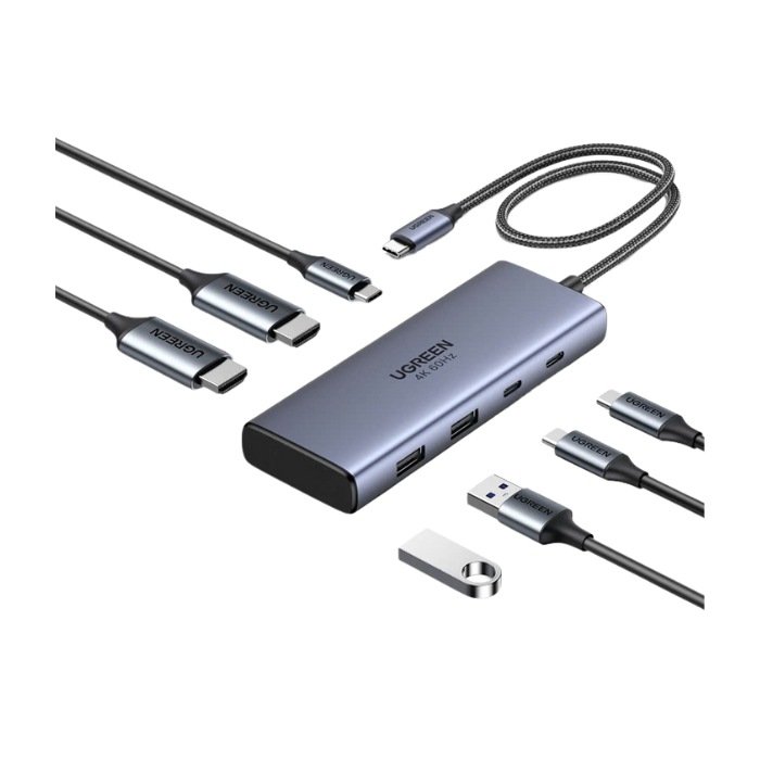 45379	"USB-C to 2*USB-A 3.2+2*USB-C 3.2+2*HDMI+PD port Converter USB-A&C 10Gbps + 4K@60Hz & 2*HDMI with PD USB-A&C 10Gbps + 4K@60Hz & 2*HDMI with PD"