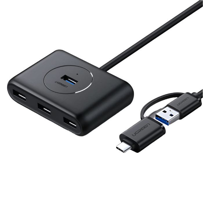 40850 UGREEN USB 3.0 Hub with USB-C Port 1m (Black)