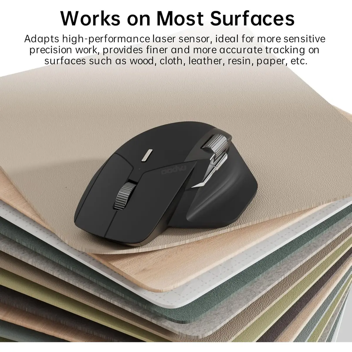 RAPOO MT760L Multi-mode Wireless Mouse  Light Black