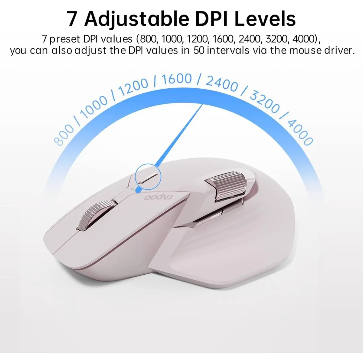RAPOO MT760L Multi-mode Wireless Mouse  Pink
