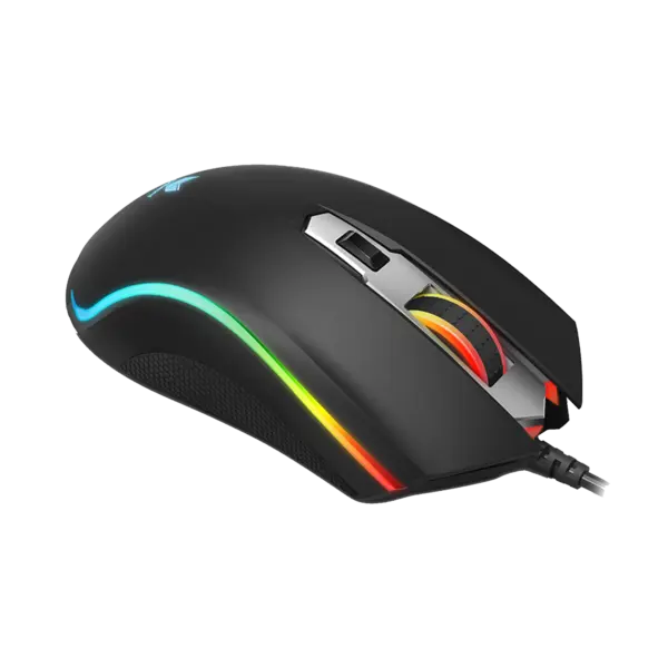 Rapoo V25S RGB Optical Wired Gaming Mouse - Black