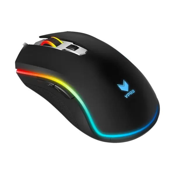 Rapoo V25S RGB Optical Wired Gaming Mouse - Black