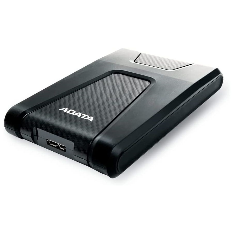 Adata HD650 1TB external hard drive with shock-resistant casing and USB 3.2 connectivity