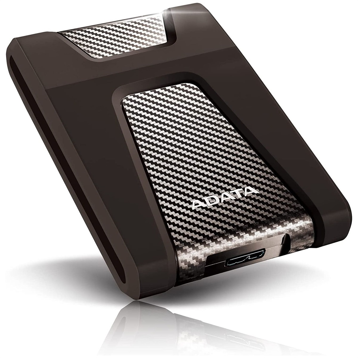 Adata HD650 1TB external hard drive with shock-resistant casing and USB 3.2 connectivity